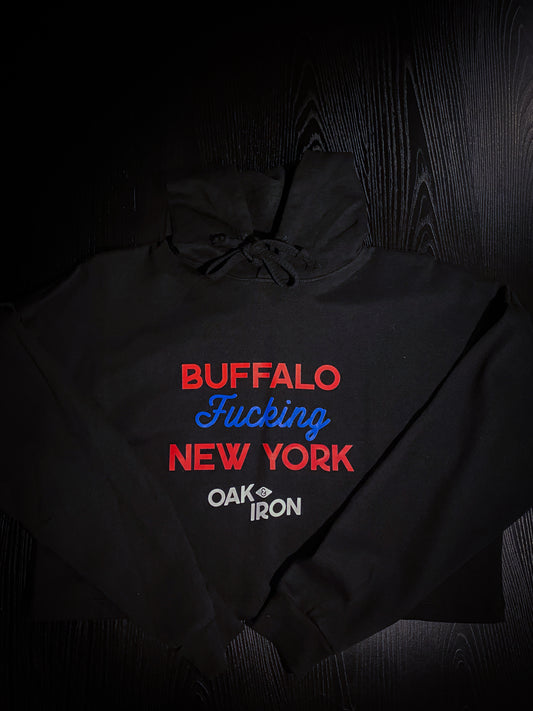 Buffalo Fucking New York Cropped Hoodie