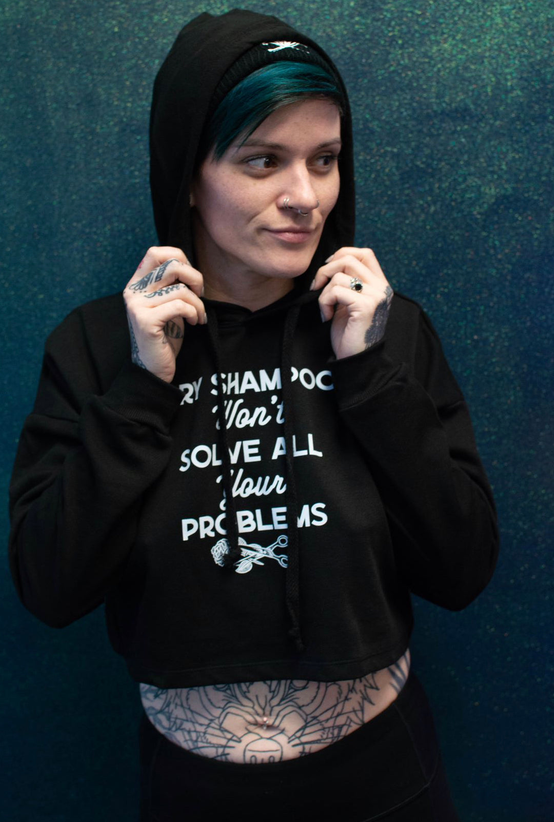 Dry Shampoo Cropped Hoodie