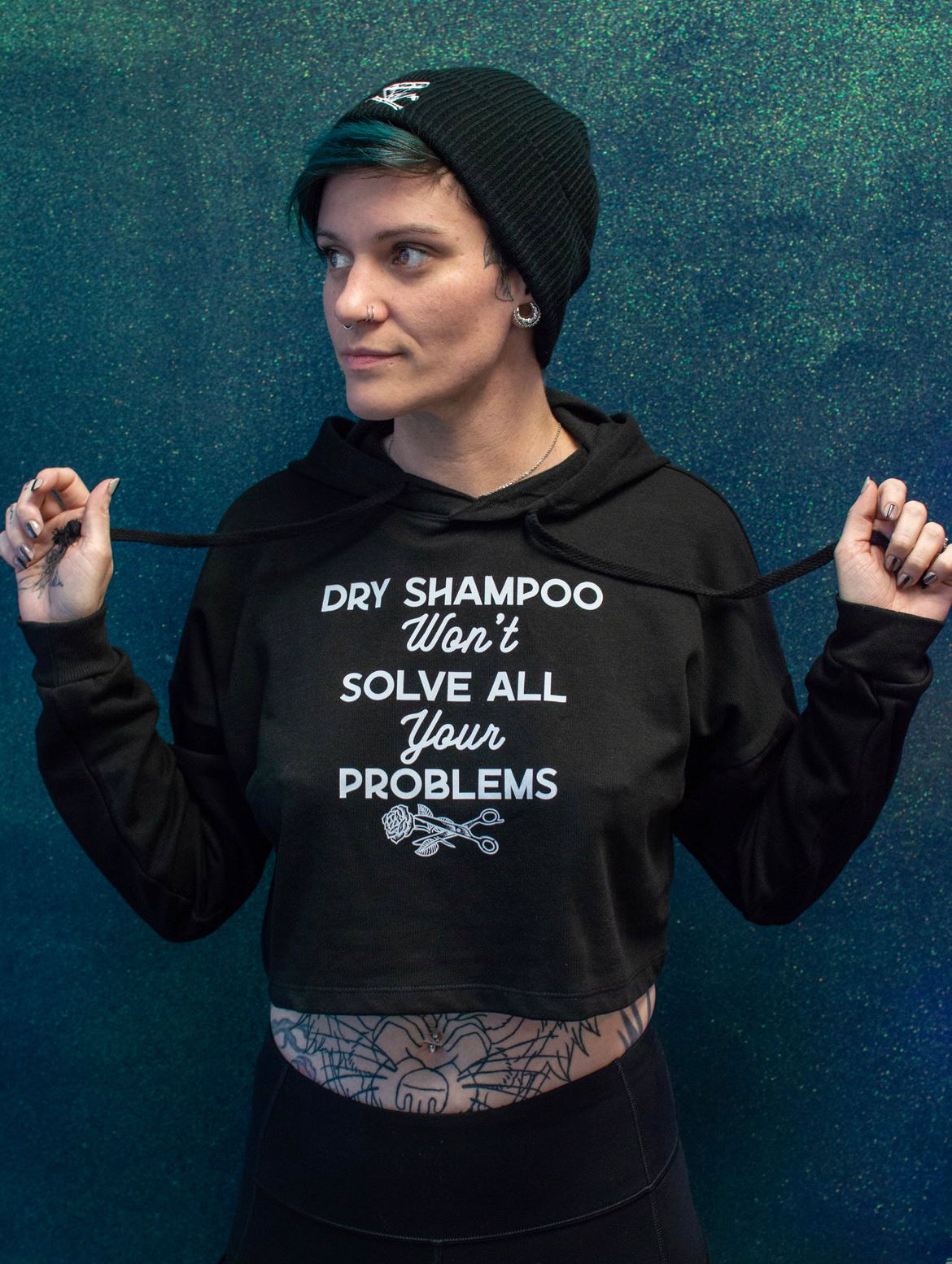 Dry Shampoo Cropped Hoodie